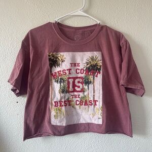 Womens Medium Crop Top Short Sleeve Short